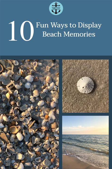 Crafts With Sand And Shells, Beach Rock Display Ideas, Sand And Seashell Display, Sea Shell Keepsake Vacations, Ideas To Display Seashells, Display Sand And Shells, Sand And Shells From Vacation, Sand And Seashells Ideas, How To Display Sand And Shells