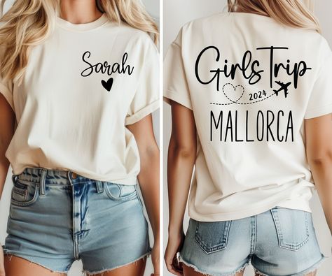 Malle Group Shirts with Names, Mallorca Group Shirts Personalized, Group Shirts Women, Group Shirts Vacation, Malle shirts, Girls Trip Shirt Cancun Trip Shirts, Vacation Shirt Ideas, Cancun Trip, Girls Trip Shirts, Friends Tshirt, Group Shirts, Vacation Shirts, Travel Shirts, Girls Trip