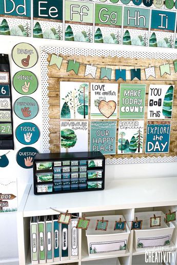 Decorate your classroom with this calming nature theme classroom decor bundle! This bundle includes everything you need to set up your classroom this year. You and your students will love this classroom theme! Earth Tones Classroom, Vintage Classroom Decor, Welcome Banners, Teachers Room, Teacher Toolbox Labels, Calming Nature, Job Cards, Classroom Decor Bundle, 2d And 3d Shapes