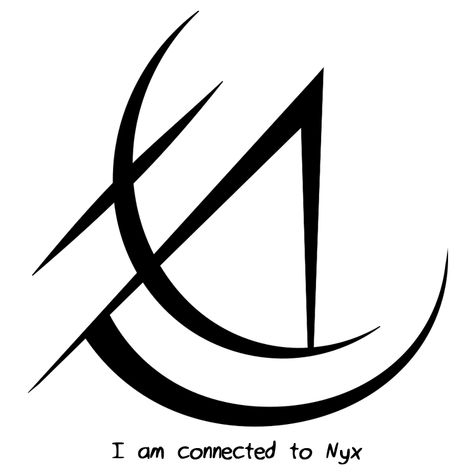 Sigil Athenaeum — “I am connected to Nyx” sigil requested by... Nyx Altar, Nyx Goddess Of Night Symbols, Nocturnal Witch, Nyx Tattoo, Sigil Athenaeum, Witchcraft Quotes, Nyx Goddess, Diy Ink, Deity Work