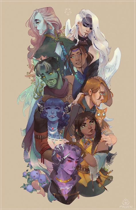 Mali's Art Blog on Tumblr The Mighty Nein, Border Art, Critical Role Campaign 2, Critical Role Characters, Dungeons And Dragons Art, Nerd Herd, Mighty Nein, Critical Role Fan Art, Vox Machina