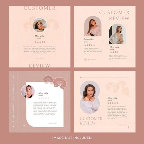 Review Design Social Media, Instagram Design Layout, Instagram Review, Black And White Instagram, Instagram Planner, Graphic Design Brochure, Newsletter Design, Customer Review, Email Design