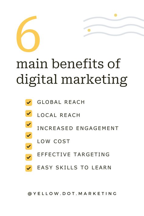 Digital marketing provides many advantages, here are some of the most impactful benefits of digital marketing: - Global reach - Loccal reach - Increased engagement - Low cost - Effective targeting -Easy skills to learn Learn mroe about how digital marketing can help make your company recession proof. Learning Digital Marketing, Benefits Of Digital Marketing, Digital Marketing Skills, Digital Marketing Story Ideas, Digital Marketing Post Ideas, Digital Marketing Reels, Digital Marketing Post, Recession Proof, Digital Marketing Content