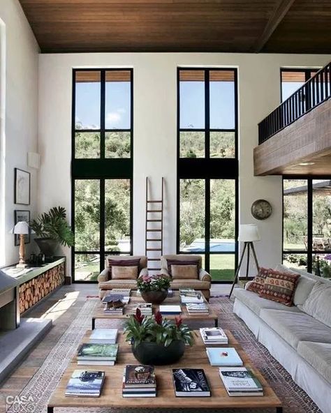 Bringing Ideas to Life Rustic Contemporary Living Room, Interior Design Per La Casa, Trendy Living Rooms, Interior Modern, Living Room Windows, Design Del Prodotto, Rustic Living, Livingroom Layout, Rustic Living Room