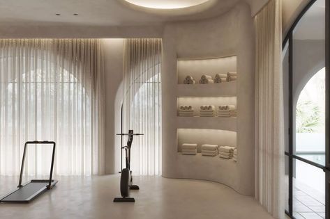 Luxury Home Gym, Desain Pantry, Yoga Studio Design, Gym Room At Home, Wellness Studio, Riyadh Saudi Arabia, Home Gym Design, Gym Room, Spa Room