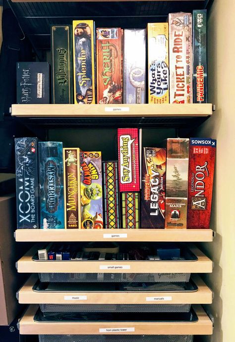 When it comes to board game storage, you want to create a strategy that will let you easily get away from the TV and connect with your loved ones for some competitive family fun. Whether you’re playing to win or just in it for the love of the game, check out our expert storage tips to keep your board games organized and make your family game night a success. Board Game Storage Ideas, Games Organization, Game Storage Ideas, Board Game Storage, Connect Four, Board Game Organization, Board Game Night, Game Organization, Organization Board