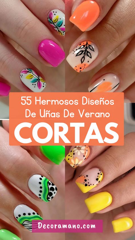 🌞✨ Descubre la Explosión de Color del Verano 2024 en tus Uñas! 💅🎨 ¡55 Ideas Cortas que te Harán Brillar Bajo el Sol! 🌴🌺 ¿Lista para Deslumbrar con Estilos Únicos y Vibrantes? ¡Sumérgete en la Inspiración! #UñasDeVerano #IdeasDeUñas #EstilosCortos #Tendencias2024 Gelish Nails, Short Nail Designs, Luxury Nails, Rhinestone Nails, Nails Art, Nail Designer, Nail Tech, Nail Art Design, Short Nails