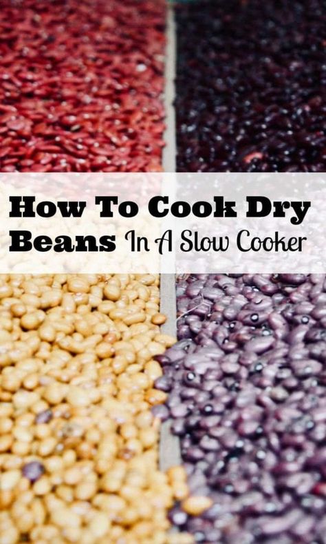 Cook Beans In Crockpot, Cook Dry Beans, Beans Recipe Crockpot, Beans Benefits, How To Make Beans, Dry Beans Recipe, Recipes With Kidney Beans, Beans In Crockpot, Slow Cooker Beans