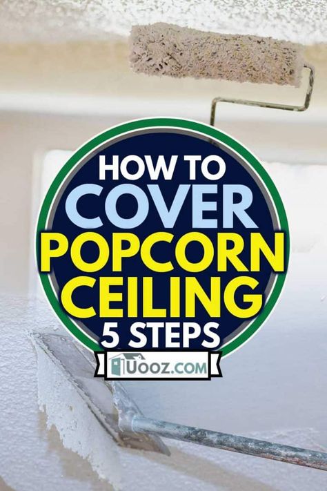 Plaster Over Popcorn Ceiling, Taking Down Popcorn Ceiling, How To Cover Popcorn Ceiling Cheap, Easy Way To Cover Popcorn Ceiling, Easy Popcorn Ceiling Cover Up, How To Cover Textured Ceilings, How To Paint A Popcorn Ceiling, How To Skim Coat Over Popcorn Ceiling, Stucco Ceiling Makeover