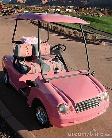 Pink Golf Cart, Tout Rose, Golf Tips For Beginners, Pink Life, Pink Car, Pink Lady, Tickled Pink, Golf Gifts, Golf Fashion