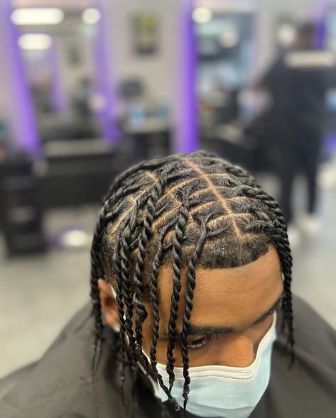 Men’s Rope Twist, Uk Braids Men, 2stand Twist Men, Big Twist Braids Hairstyles Men, Long 2 Strand Twist Men, Mixed Guy Hairstyles Braids, 4c Braids Men, Men’s Hair Twists, Guys Twist Hairstyle