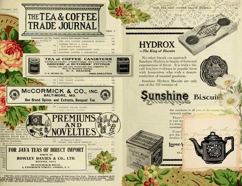 Free Vintage Tea Junk Journaling Mini Kit Printables - Etsy Journals, Ephemera Printables, Project Life Freebies, Coffee Printables, Free Print, Vintage Scrapbook, Silhouette Cameo Projects, Junk Journaling, Printable Labels