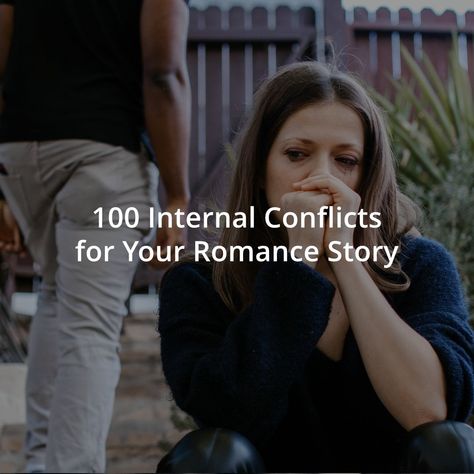 Every story must have external and internal conflict. External conflict comes from the world around your main characters, and internal conflict is rooted in your main characters’ emotions. In the romance genre, this internal conflict is front and center as two people fight for—and against—their love. Do you have trouble coming up with good internal […] The post 100 Internal Conflicts for Your Romance Story appeared first on Lyss Em Editing. Two People In Love Reference, Internal And External Conflict, Internal Conflicts For Characters, Conflict In Stories, Romance Novel Conflict Ideas, Romance Conflict Prompts, Character Internal Conflict Ideas, Internal Conflict Ideas, Ideas For Romance Stories