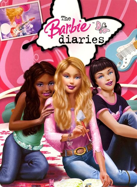 The Barbie Diaries, Barbie Movies List, Barbie Dvd, Barbie Diaries, Movie Infographic, Diary Movie, Barbie Fairytopia, Barbie Images, Film History