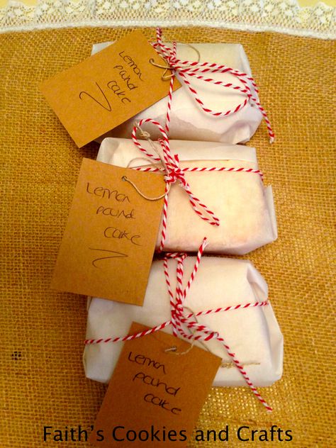 A piece of homemade lemon pound cake wrapped in parchment paper and tied with #twine from #pickyourplum....the #gifttags are also from the #pickyourplumgrabbox Homemade Lemon Pound Cake, Cake Slice Packaging, Candy Bar Sayings, Candy Bar Poster, Kraft Box Packaging, Brownie Packaging, Bake Sale Packaging, Cake In A Cone, Dance Team Gifts