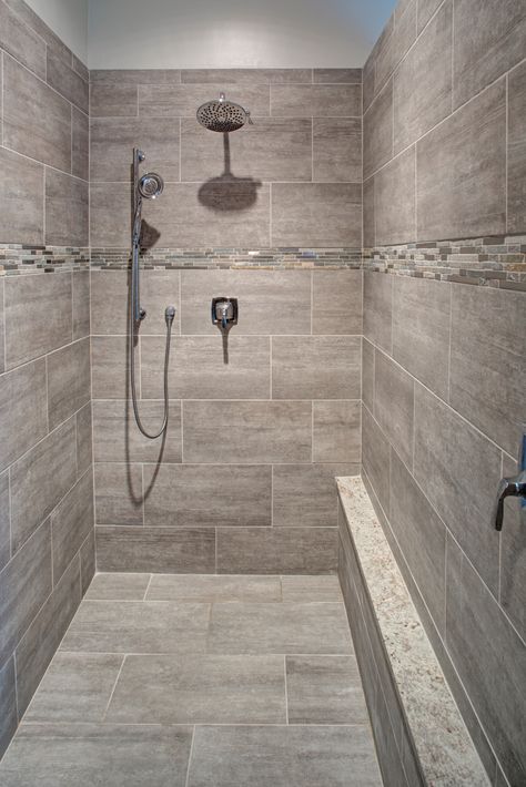 Ellicott City Master Bath 2014 - Modern - Bathroom - Baltimore - by ARDO Contracting, Inc. | Houzz Bathroom Tails, Bathroom Shower Tile Ideas, Walk In Shower Tile Ideas, Walk In Shower Tile, Master Shower Tile, Large Shower Tile, Rustic Bathroom Shower, Tile Walk In Shower, Tub To Shower Remodel