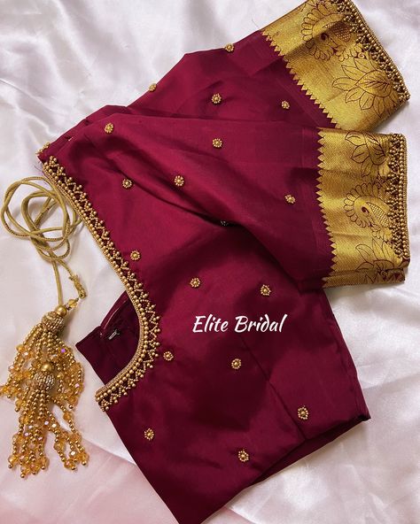 Customised simple Work Blouse 🩷✨ Blouse Designs Simple Work, Maroon Colour Blouse, Aari Work Blouse Wedding Simple, Aari Work Blouse Simple, Simple Work Blouse Designs, Simple Work Blouse, Aari Work Blouse Simple Design, Blouse Design Simple, Simple Blouse Design