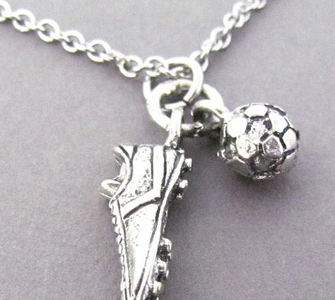 Soccer Ball Necklace, Soccer Necklace, Soccer Jewelry, Soccer Outfit, Soccer Outfits, Soccer Practice, Soccer Tips, Soccer Life, Sports Jewelry