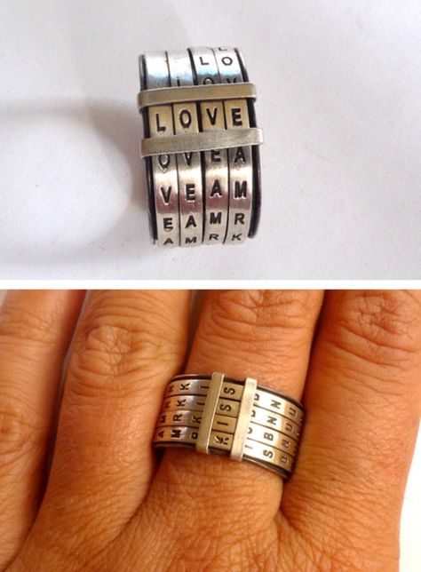 Make any 4-letter word Cool Rings, Word Ring, Put A Ring On It, Love Ring, Cute Jewelry, Jewelry Inspiration, My Jewellery, Beautiful Jewelry, Jewelry Box