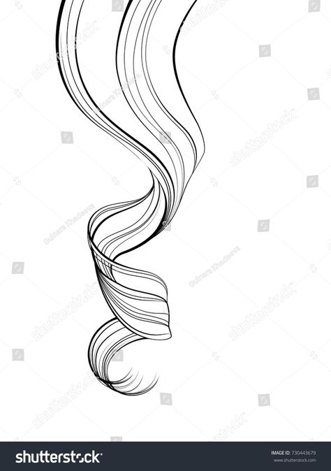 Curly Hair Tattoo Design, Curly Hair Line Art, Curly Hair Tattoo, Curly Hair Logo, Curly Hair Sketch, Curly Hair Vector, Sgraffito Ideas, Hair Tattoo Designs, Baby Tattoo