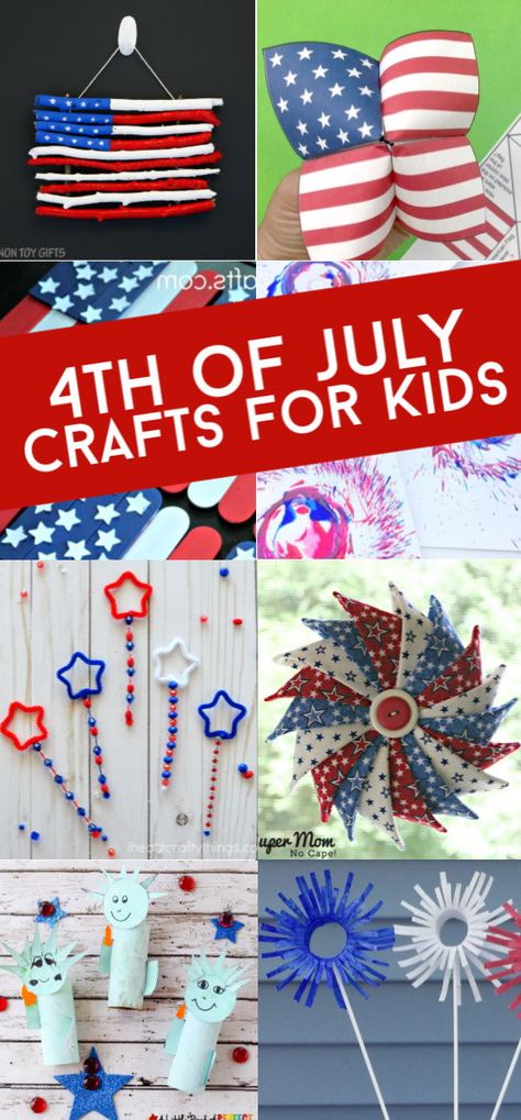 Easy 4th of July crafts for kids. Create flags, fireworks, and more red white and blue crafts. These patriotic crafts are perfect for your Independence day party. #twitchetts #4thofjuly #patriotic Crafts For Fourth Of July, Easy Diy 4th Of July Decorations, Firework Decorations Diy, Kids 4th Of July Crafts, 4th Of July Crafts For Kids, July 4th Crafts For Kids, Fireworks Crafts, Easy 4th Of July Crafts, Blue Activities