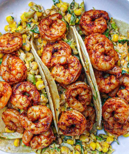 Cajun Shrimp Tacos | Tony Chachere's Cajun Shrimp Tacos, Corn Slaw, Shrimp Tacos Easy, Homemade Slaw, Shrimp Taco Recipes, Easy Grilled Chicken, Cajun Shrimp, Shrimp Tacos, Breakfast Tacos