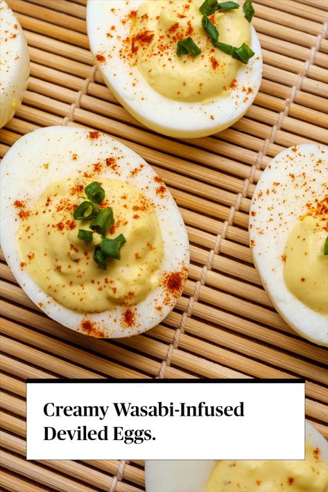 Kimchi Deviled Eggs, Easter Easy Recipes, Deviled Eggs Ideas, Wasabi Deviled Eggs, Classic Deviled Eggs, Sushi Making, Eggs Ideas, Best Deviled Eggs, Deviled Eggs Classic