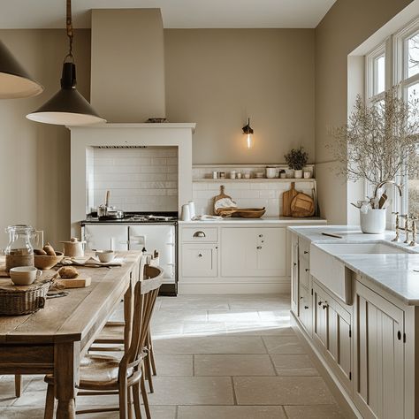 27 Kitchens Inspired by the Timeless Style of DeVol Kitchens Devol Galley Kitchen, Modern European Farmhouse Kitchen, Color Drenched Kitchen, Vaulted Ceiling Kitchen Cabinets, Devol Kitchens Shaker Style, English Kitchen Design, English Country Kitchen, Inframe Kitchen, Classic Farmhouse Kitchen