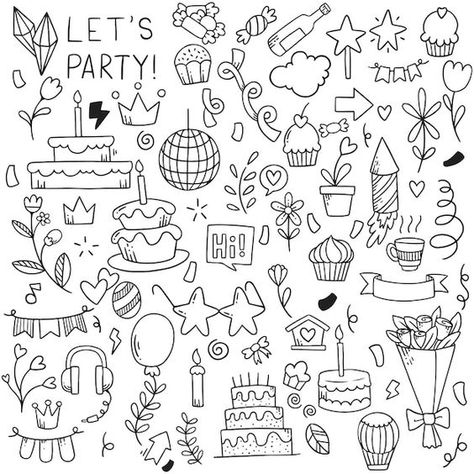 Premium Vector | Hand drawn party doodle happy birthday Ornaments background pattern Font #font fonts #fonts doodle font #doodlefont doodle fonts #doodlefonts doodles fonts #doodlesfonts doodles font #doodlesfont 5.206 Birthday Doodles Hand Drawn, Doodle Lettering Alphabet Fonts, Doodle Happy Birthday, Party Doodles, Happy Birthday Doodle, Positivity Doodles, Birthday Ornaments, Fonts Doodle, Birthday Doodles