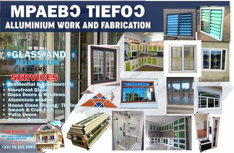 Aluminium work and fabrication design Aluminium Work, Fabrication Design, Storefront Glass, Glass And Aluminium, Aluminium Windows, Patio Doors, Shower Doors, Store Fronts, Glass Door