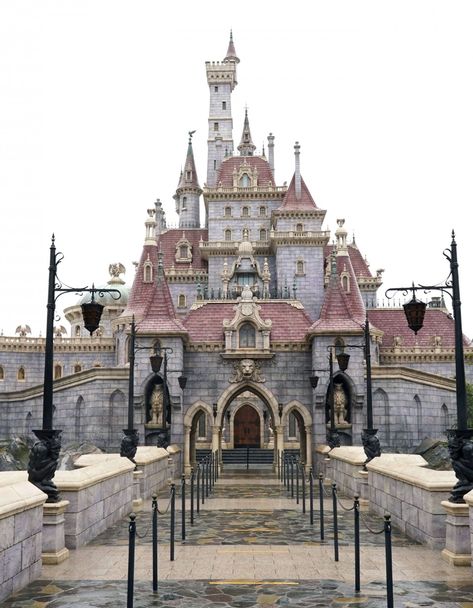 Tokyo Disneyland unveils new "Beauty and the Beast" area Beauty And The Beast Castle Wallpaper, Beauty And The Beast Castle Aesthetic, Beasts Castle, Beauty And The Beast Castle, Beast Castle, Model Castle, Beasts Castle Disney World, Beast Movie, Disney Castles