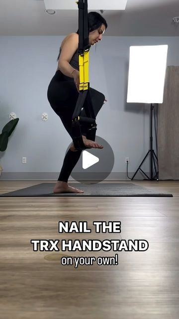 TRX® Training on Instagram: "BACK TO BASISCS: TRX Handstand  Trying to nail the perfect handstand using your Suspension Trainer? @aixamarieyoga breaks down how to achieve it step-by-step!🤸  Share your progress using #TRXHandstand and tag us for a chance to be featured!  #TRXSuspensionTraining #SuspensionTraining #yoga #pilates #athomeworkouts #trxyoga #trxpilates #yogaintroduction #yogatutorial" Trx Yoga Workout, Trx Yoga, Handstand Progression, Trx Suspension Training, Trx Suspension, Suspension Trainers, Trx Training, Suspension Trainer, Trx Workouts