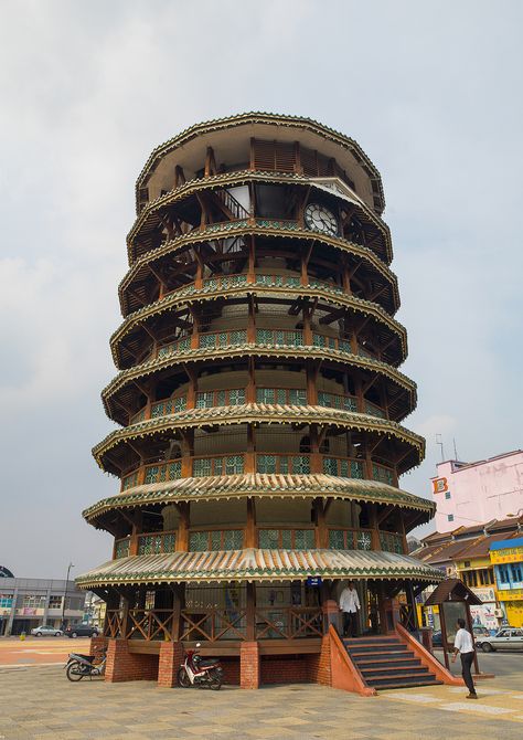 Leaning Tower, Teluk Intan, Malaysia | by Eric Lafforgue Teluk Intan, Eric Lafforgue, Unusual Buildings, Asian Architecture, Malaysia Travel, Architecture Building Design, Bridge Building, Leaning Tower, Historic Buildings