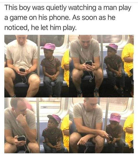 That happened to me once in a flight. I had been placed maybe 20 rows in front of my family (I was 5 at the time) and the 15 year old next to me saw me watching him play fruit ninjas and let me play... many, many years later, that memory still sticks with me. Small gestures do indead make a big difference! Humanity Restored, Funny Pictures Of Animals, Best Funny Photos, Pictures Of Animals, Human Kindness, Touching Stories, Faith In Humanity Restored, Sweet Stories, Cute Stories