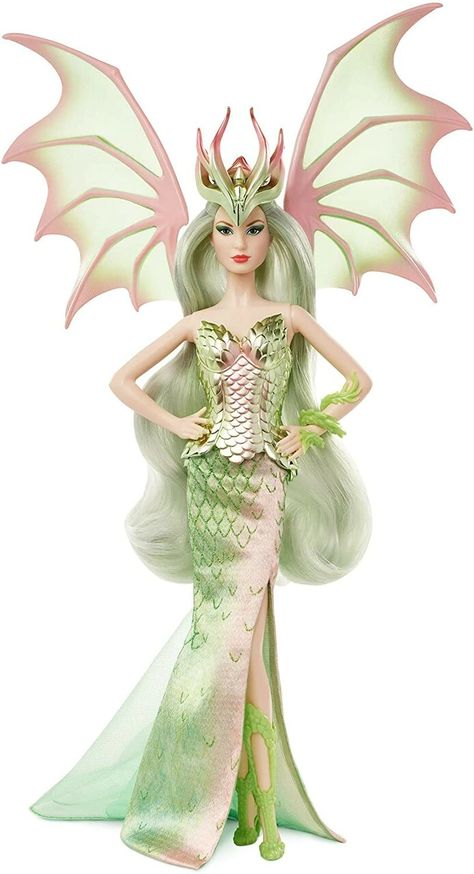 Barbie Mythical Muse Dragon Empress Doll Mattel - ToyWiz Barbie Dragon, Dragon Empress, Barbie Signature, Barbie Collector Dolls, Barbie Fashionista Dolls, Bijoux Fil Aluminium, Hair Color Pastel, Baby Jogger, Barbie Fashionista