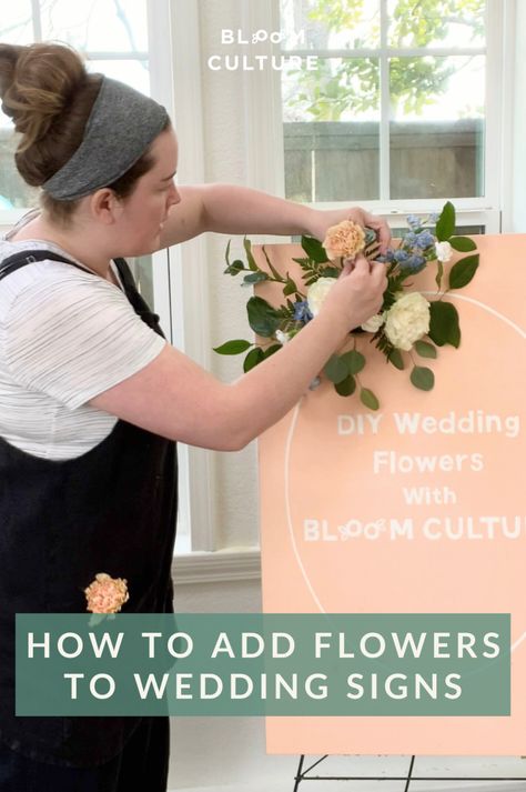 In this tutorial from Bloom Culture Flowers, we are sharing how to create beautiful wedding signs for your wedding reception, wedding welcome signs or wedding ceremony decor. Our step by step tutorials will take you through how to make DIY Wedding Signs for your wedding decor. Floral Wedding Signs add a unique and custom touch to your big day. Diy Wedding Welcome Sign, Wedding Shower Signs, Floral Wedding Sign, Diy Wedding Arch, Diy Floral Decor, Boring People, Wedding Signs Diy, Wedding Reception Flowers, Floral Signs