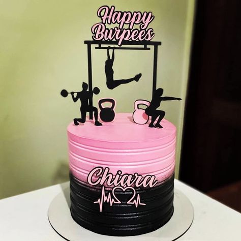 Workout Cake, Bolo Academia, Bolo Crossfit, Fitness Cake, Gym Cake, Bolo Halloween, Bolo Fit, Cakes For Women, Barbie Birthday