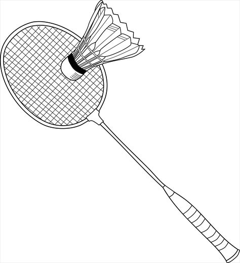 Badminton Doodle, Printable Sports, Sports Coloring Pages, Sports Drawings, Desain Buklet, Calming Activities, Sport Art, Online Coloring Pages, Badminton Racket