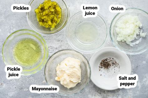 Homade Tartar Sauce, How Do You Make Tartar Sauce, Diy Tarter Sauce Easy, Tartar Sauce Recipe Easy No Dill, Fish Dressing Sauce, Low Calorie Tartar Sauce, How To Make Tartar Sauce Easy, Easy Tarter Sauce Recipe Simple, Diy Tartar Sauce Easy