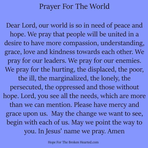 Prayer For The World, Prayer For The Nation, Prayer For Our Country, Pray For World Peace, Prayers For America, Powerful Morning Prayer, Prayer Changes Things, Personal Prayer, Bedtime Prayer