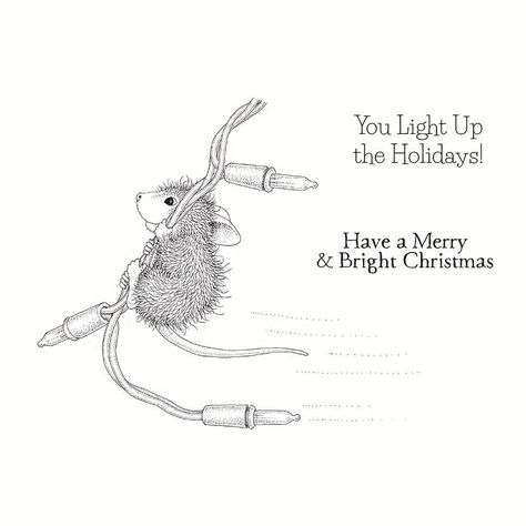 House Mouse Stamps, String Of Lights, Merry Bright Christmas, Card Making Crafts, Bright Christmas, House Mouse, Digi Stamps, Holiday Themes, Holiday Greetings