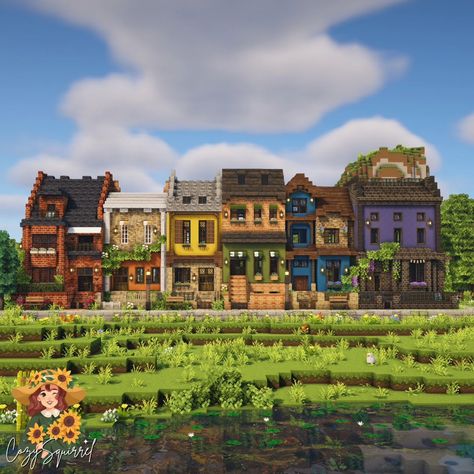 🌈HAPPY PRIDE MONTH!! Love wins!!🏳️‍🌈 I really wanted to create something for Pride Month and I had so much fun creating these rainbow townhomes. You can download this world on my Ko-Fi - link in bio! Shader: BSL Texture: Mizuno's 16 Craft CIT Packs Used: Mizuno's 16 Craft CIT, Ghoulcraft, Garden Breeze, Hananacraft #minecraft #pridemonth #minecraftpride #minecraftideas #townhomes #minecrafttownhouse #lgbt #mizunos16 Minecraft Townhome Ideas, Colourful Minecraft House, Minecraft Colorful Houses, Town Center Minecraft, Minecraft Town Layout, Minecraft World Ideas, Mizunos 16 Craft, Rainbow Minecraft, Minecraft Enchantments