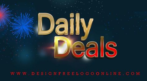 Enjoy the best Daily Deals 2018 Sale. DesignFreeLogoOnline offer discounts on branding packages, custom logo and graphic design services. #branding #customlogo #graphicdesign  #designservices Logos, Best Deals Logo, Deals Logo, Create A Logo Free, Online Logo Creator, Create Logo Design, Animated Logo, Handmade Logo, Online Logo Design