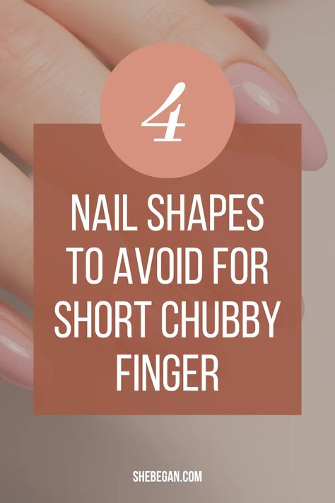 Best Nail Shape For Short Chubby Fingers – She Began Different Shapes Nails, Nails For Chunky Hands, Classic Short Almond Nails, Short Oval Vs Almond Nails, Short Thumb Nails, Best Nails For Short Fingers, Squoval Nail Shapes, Short Nails Round Shape, Classic Nail Shape