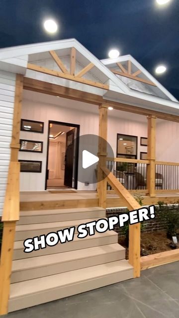 Chance’s Home World on Instagram: "🔥This modular home is a SHOW STOPPER, model name “MOD4683Z” by Adventure Homes! This prefab house is a little over 1,800 sqft! WATCH THE FULL TOUR ON THE CHANNEL FOR ALL THE INFO AND PRICING, link in bio!  #modularhome #modularhouse #prefabhouse #prefabhomes #housetour #house #newhome #realestate #manufacturedhomes" Manufactured Home Remodel Exterior, Farmhouse Manufactured Home, Prefab Homes Canada, Modular Homes Farmhouse, Clayton Modular Homes, Small Prefab Cabins, Small Modular Homes, Tiny Modular Homes, Small Prefab Homes