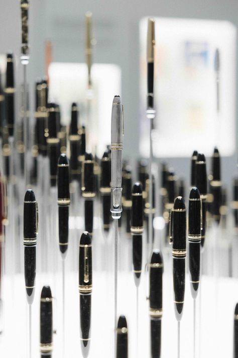 Montblanc Haus in Hamburg celebrates the art of writing Spanish Practice, Pen Display, Montblanc Pen, Fine Writing Instruments, Experience Center, Pen Shop, Wood Pens, Exhibition Display, World Photography