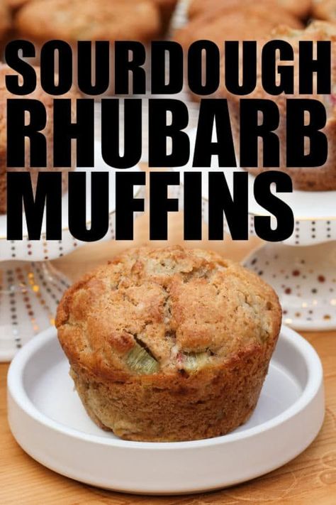 These Sourdough Rhubarb Muffins are loaded with fresh rhubarb! Pack one in your briefcase or in your kids' lunchbox for a hearty, healthy snack! #ourzestylife #sourdoughrhubarbmuffins #recipe #breakfast #snack #homemade #fresh #easy #best #sourdoughdiscard #discard #sourdough #rhubarb #rhubarbmuffins #muffins #sourdoughstarter #starter Sourdough Rubarbe Muffins, Sourdough Rhubarb Cake, Sourdough Rhubarb Muffins, Sourdough Rhubarb Recipes, Rhubarb Sourdough, Sourdough Rhubarb, Sourdough Muffins Recipe, Easy Goat Milk Soap Recipe, Use Sourdough Starter