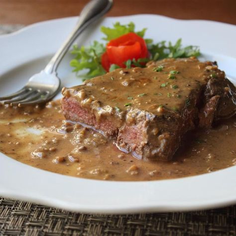 Chef John's Steak Diane Steak Diane Recipe, Steak Diane, Tenderloin Steak, Fancy Dinner Recipes, Pecan Chicken, Top Sirloin Steak, Chef John, Homemade Dinner Rolls, Food Wishes