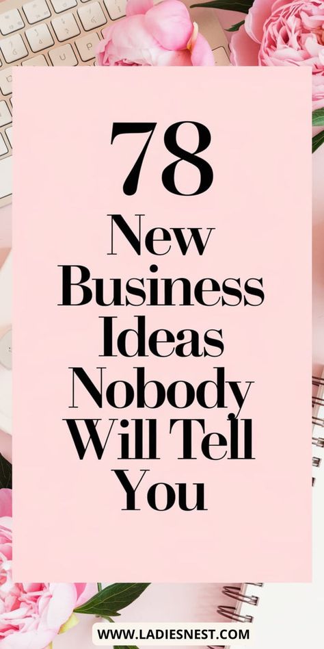 Start a small business from home with one of these 78 business ideas for women. No upfront costs are required, making these ideas ideal for women startups and beginners. Perfect for anyone looking to launch a business without financial risk. Business Ideas For Women, Small Business Ideas Startups, Business Ideas For Beginners Fun Business Ideas For Women, Small Beauty Business Room, Ideas For New Business, Building A Small Business, Startup Business Plan Ideas, Girls Business Ideas, Small Businesses Ideas For Women, Inventory Storage Home Business Small Space, Business Ideas For Beginners At Home