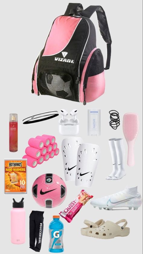 Pink Soccer Cleats, Soccer Essentials, Soccer Pro, Soccer Backpack, Football Bag, Gym Bag Essentials, Soccer Bag, Soccer Photography, Soccer Season